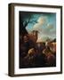 Shepherd with Animals-Rosa da Tivoli,-Framed Art Print