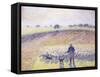 Shepherd with Sheep, 1888-Camille Pissarro-Framed Stretched Canvas