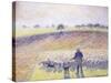 Shepherd with Sheep, 1888-Camille Pissarro-Stretched Canvas