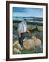 Shepherd with Sheep in River Landscape-Margaret Loxton-Framed Giclee Print