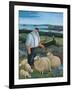 Shepherd with Sheep in River Landscape-Margaret Loxton-Framed Giclee Print