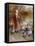 Shepherdess and Turkeys-Luigi Chialiva-Framed Stretched Canvas