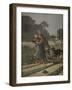 Shepherdess Defended by Her Dog, Illustration from 'Le Petit Journal: Supplement Illustre'-Henri Meyer-Framed Giclee Print