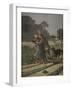 Shepherdess Defended by Her Dog, Illustration from 'Le Petit Journal: Supplement Illustre'-Henri Meyer-Framed Giclee Print