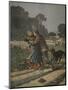 Shepherdess Defended by Her Dog, Illustration from 'Le Petit Journal: Supplement Illustre'-Henri Meyer-Mounted Giclee Print