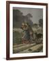 Shepherdess Defended by Her Dog, Illustration from 'Le Petit Journal: Supplement Illustre'-Henri Meyer-Framed Giclee Print