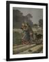 Shepherdess Defended by Her Dog, Illustration from 'Le Petit Journal: Supplement Illustre'-Henri Meyer-Framed Giclee Print