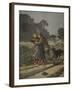 Shepherdess Defended by Her Dog, Illustration from 'Le Petit Journal: Supplement Illustre'-Henri Meyer-Framed Giclee Print