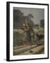 Shepherdess Defended by Her Dog, Illustration from 'Le Petit Journal: Supplement Illustre'-Henri Meyer-Framed Giclee Print