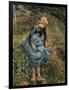 Shepherdess (Girl with a Stick)-Camille Pissarro-Framed Art Print