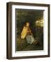 Shepherdess Knitting-Jean-François Millet-Framed Giclee Print