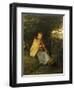 Shepherdess Knitting-Jean-François Millet-Framed Giclee Print