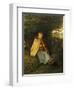 Shepherdess Knitting-Jean-François Millet-Framed Giclee Print