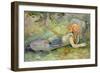 Shepherdess Resting, 1891-Berthe Morisot-Framed Giclee Print