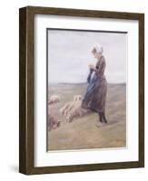 Shepherdess; Schafhirtin, 1887-Max Liebermann-Framed Giclee Print