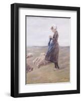 Shepherdess; Schafhirtin, 1887-Max Liebermann-Framed Giclee Print