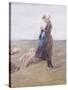 Shepherdess; Schafhirtin, 1887-Max Liebermann-Stretched Canvas