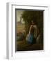 Shepherdess Seated on a Rock, 1856-Jean-Francois Millet-Framed Premium Giclee Print