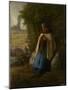 Shepherdess Seated on a Rock, 1856-Jean-Francois Millet-Mounted Giclee Print