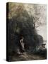 Shepherdess with a Cow at the Edge of the Forest, 1865-1870-Jean-Baptiste-Camille Corot-Stretched Canvas