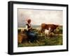 Shepherdess with Cows and Goats-Julien Dupré-Framed Giclee Print