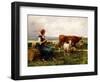 Shepherdess with Cows and Goats-Julien Dupré-Framed Giclee Print