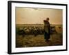 Shepherdess with Her Flock, 1863-Jean-François Millet-Framed Giclee Print