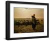 Shepherdess with Her Flock, 1863-Jean-François Millet-Framed Premium Giclee Print