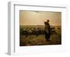 Shepherdess with Her Flock, 1863-Jean-François Millet-Framed Premium Giclee Print