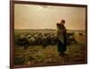 Shepherdess with Her Flock, 1863-Jean-François Millet-Framed Giclee Print