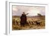 Shepherdess with Her Flock, 1907-Theophile Louis Deyrolle-Framed Giclee Print