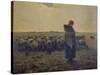 Shepherdess with Her Flock (La Grande Bergere), 1863-Jean-Fran?ois Millet-Stretched Canvas