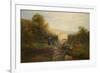 Shepherdess with Sheep-William Linnell-Framed Giclee Print