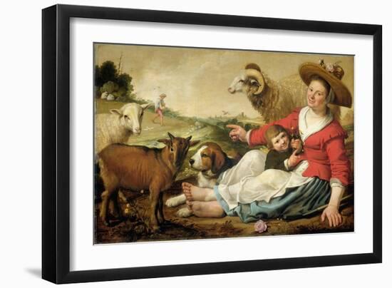 Shepherdess-Jacob Gerritsz Cuyp-Framed Art Print