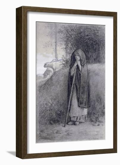 Shepherdess-Jean-François Millet-Framed Giclee Print