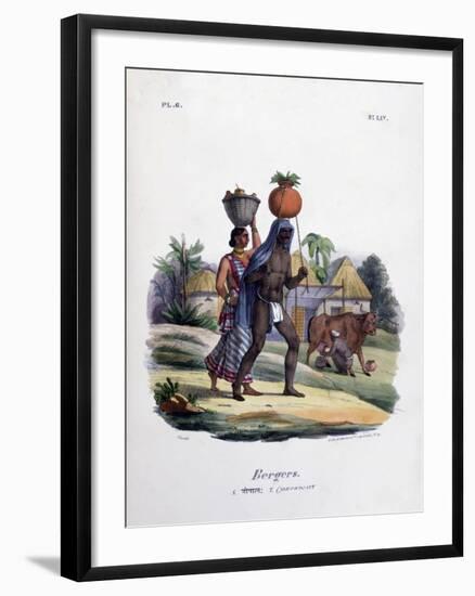 Shepherds, 1828-Marlet et Cie-Framed Giclee Print