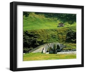 Shepherds Cabin In The Alps-null-Framed Art Print