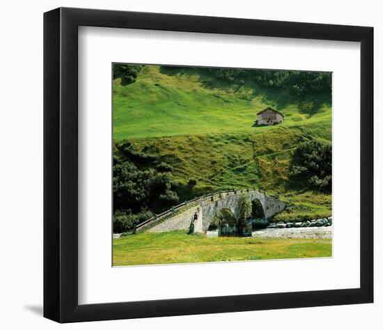 Shepherds Cabin In The Alps-null-Framed Art Print