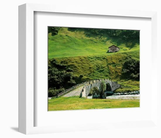 Shepherds Cabin In The Alps-null-Framed Art Print