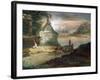 Shepherds in Imaginary Landscape-Giuseppe Bernardino Bison-Framed Giclee Print