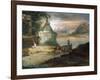 Shepherds in Imaginary Landscape-Giuseppe Bernardino Bison-Framed Giclee Print