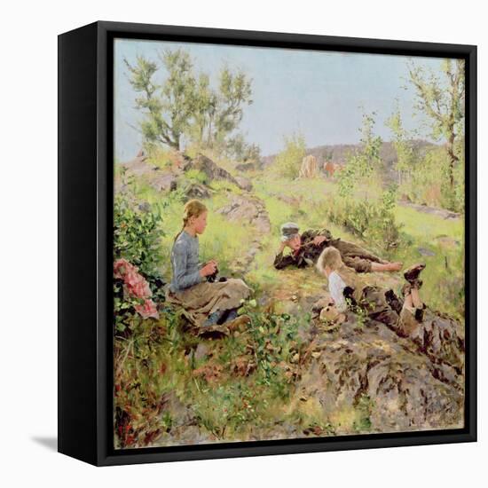 Shepherds, Tatoy, 1883-Erik Theodor Werenskiold-Framed Stretched Canvas