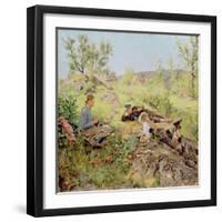 Shepherds, Tatoy, 1883-Erik Theodor Werenskiold-Framed Giclee Print