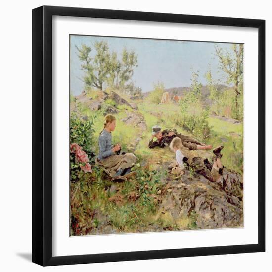 Shepherds, Tatoy, 1883-Erik Theodor Werenskiold-Framed Giclee Print