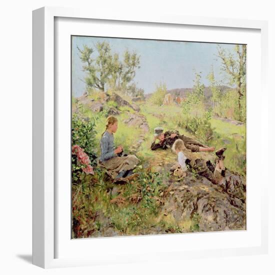 Shepherds, Tatoy, 1883-Erik Theodor Werenskiold-Framed Giclee Print