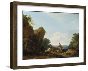 Shepherds with their Herd on a Pass, 1766-Philip James De Loutherbourg-Framed Giclee Print