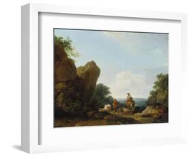 Shepherds with their Herd on a Pass, 1766-Philip James De Loutherbourg-Framed Giclee Print