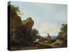 Shepherds with their Herd on a Pass, 1766-Philip James De Loutherbourg-Stretched Canvas