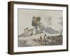 Shepherds with Vesuvius in the Distance-Giacinto Gigante-Framed Giclee Print