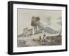 Shepherds with Vesuvius in the Distance-Giacinto Gigante-Framed Giclee Print